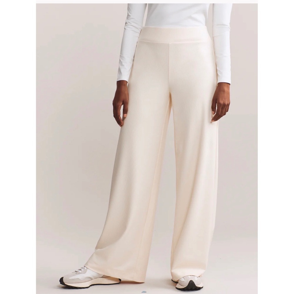 Rhone Ripple Sweatpant Cream RippleKnit Straight Leg Pants 200170-281-M Womens M